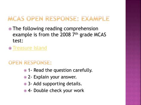 Each student taking the paper-based version of the grade 5 Mathematics test was provided with a plastic ruler and a grade 5. . Mcas open response practice